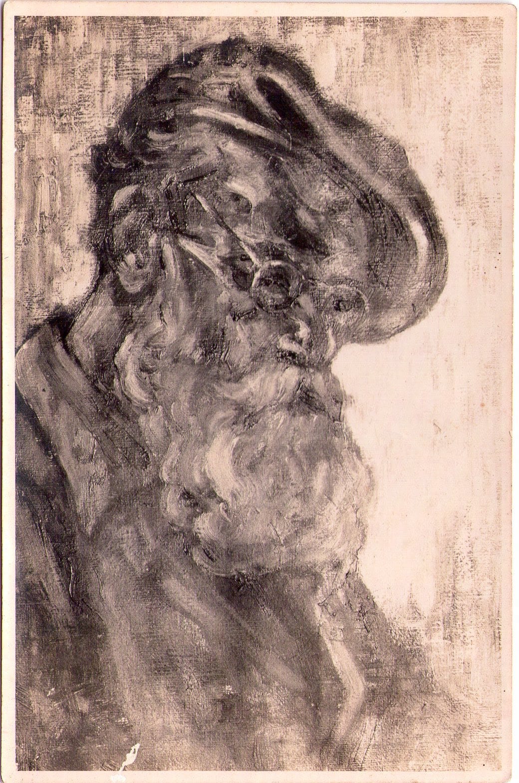 Painting of a bearded man with cap