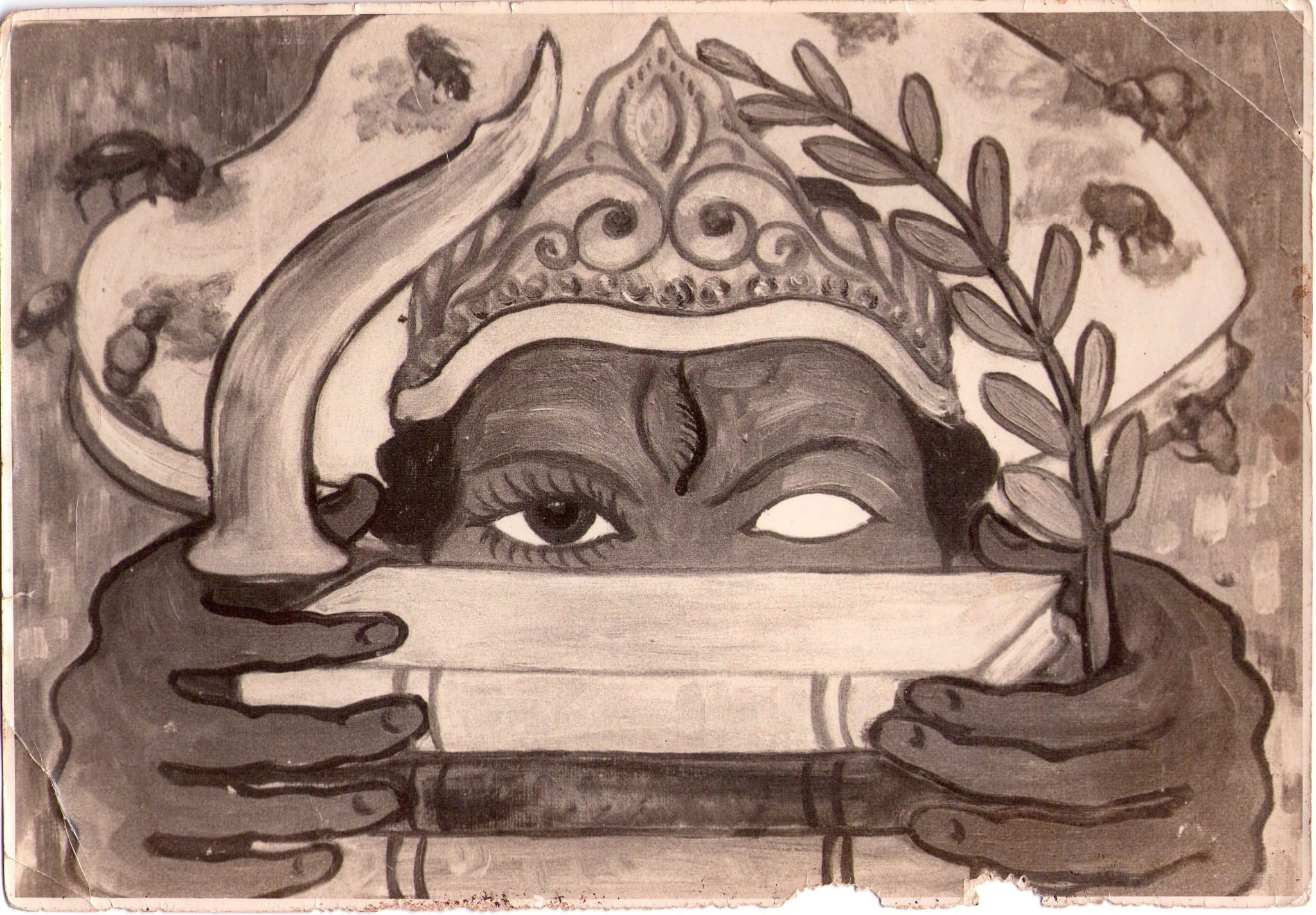 Painting of a deity's face
