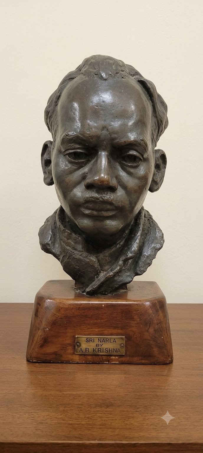 The Narla bust today, at the Narla family home
