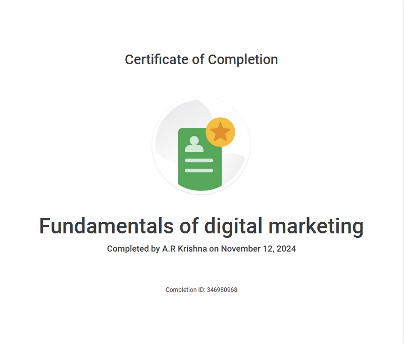 Fundamentals of digital marketing